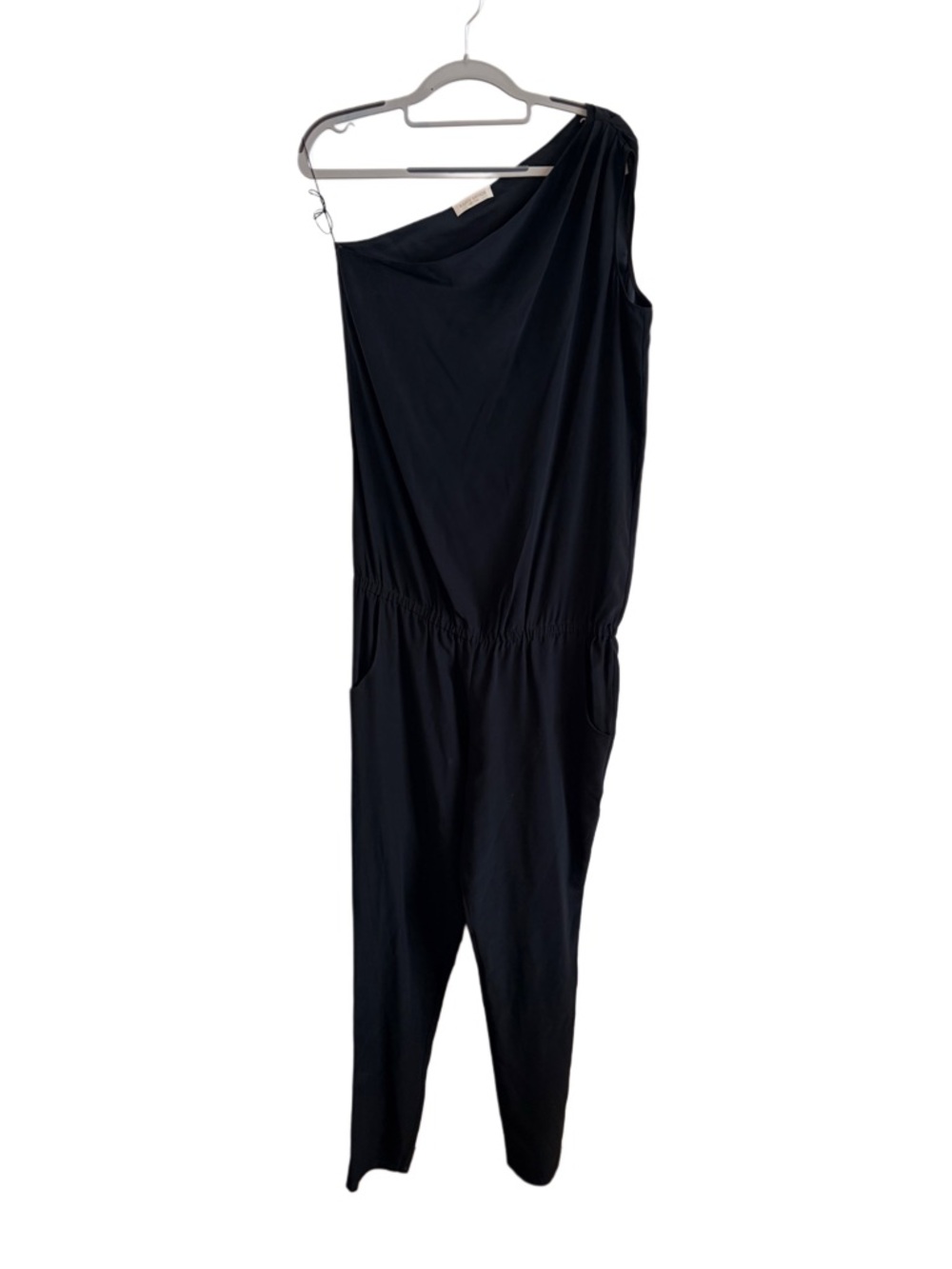 Ramy Brook Black One-Shoulder Straight-Leg Jumpsuit - Picture 3 of 5